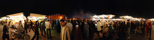 Place Djemaa El-Fna Square in Marrakech